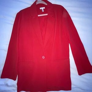 Red blazer , long , xs